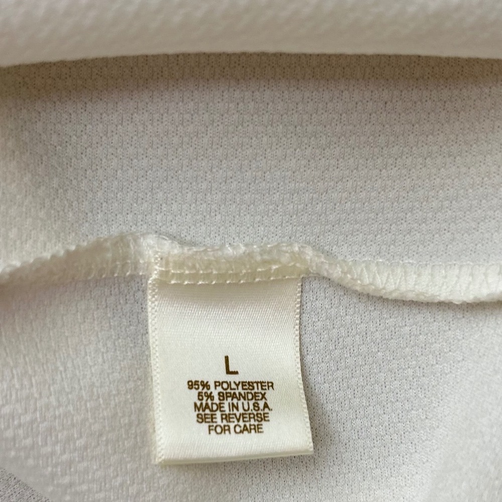 Arden‎ B Sleeveless Sheath Dress Large Egret White Textured V-Neck - Picture 6 of 11